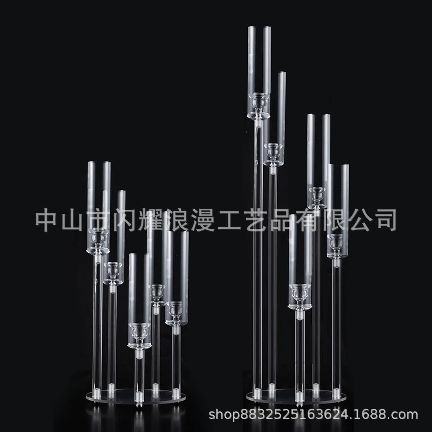 Cross-border Wedding Round Candle Holder Acrylic Aisle Decoration for Banquet Hall, Hotel, Celebration, Company Event Table Decor