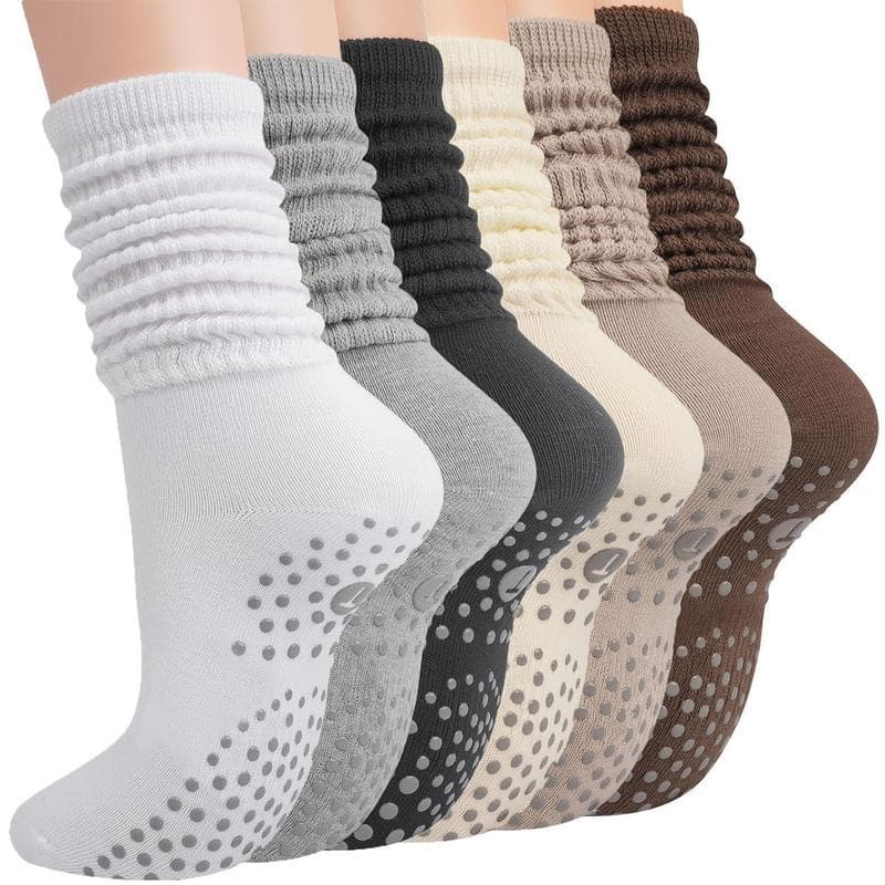 New Scrunch Yoga Socks Long Anti-Slip Fitness Pilates Calf Socks Sports Socks Factory Wholesale