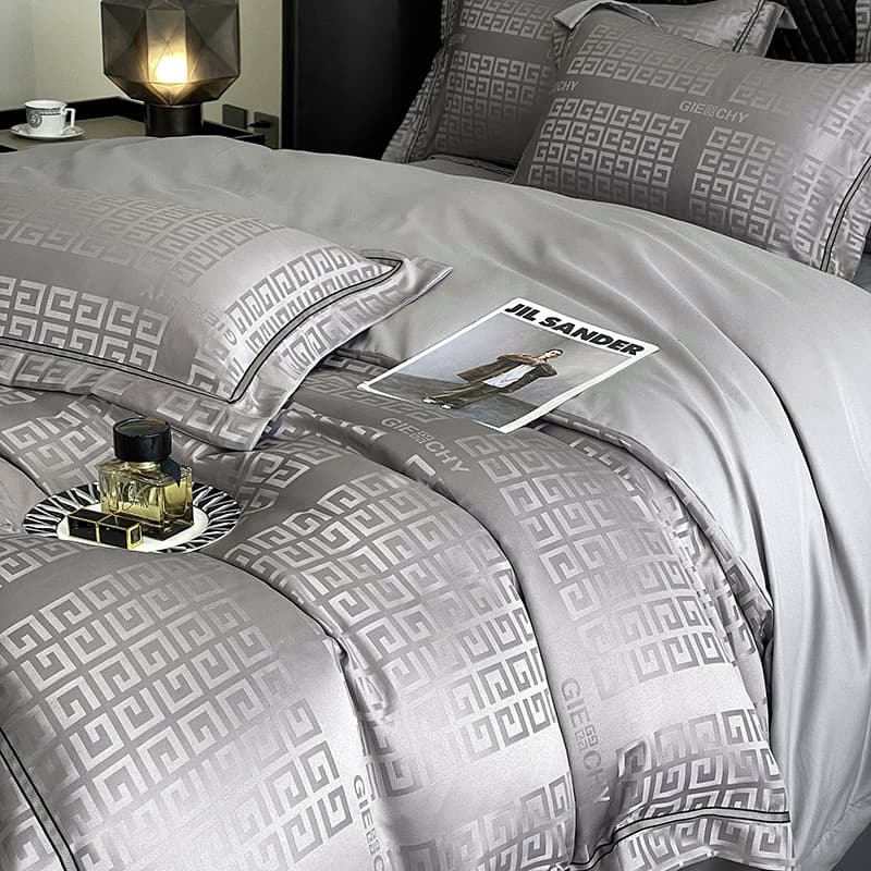 Nordic dormitory bed sheets, simple men's three-piece bedding set, ice silk high-end bed, light luxury four-piece bed sheet and quilt cover