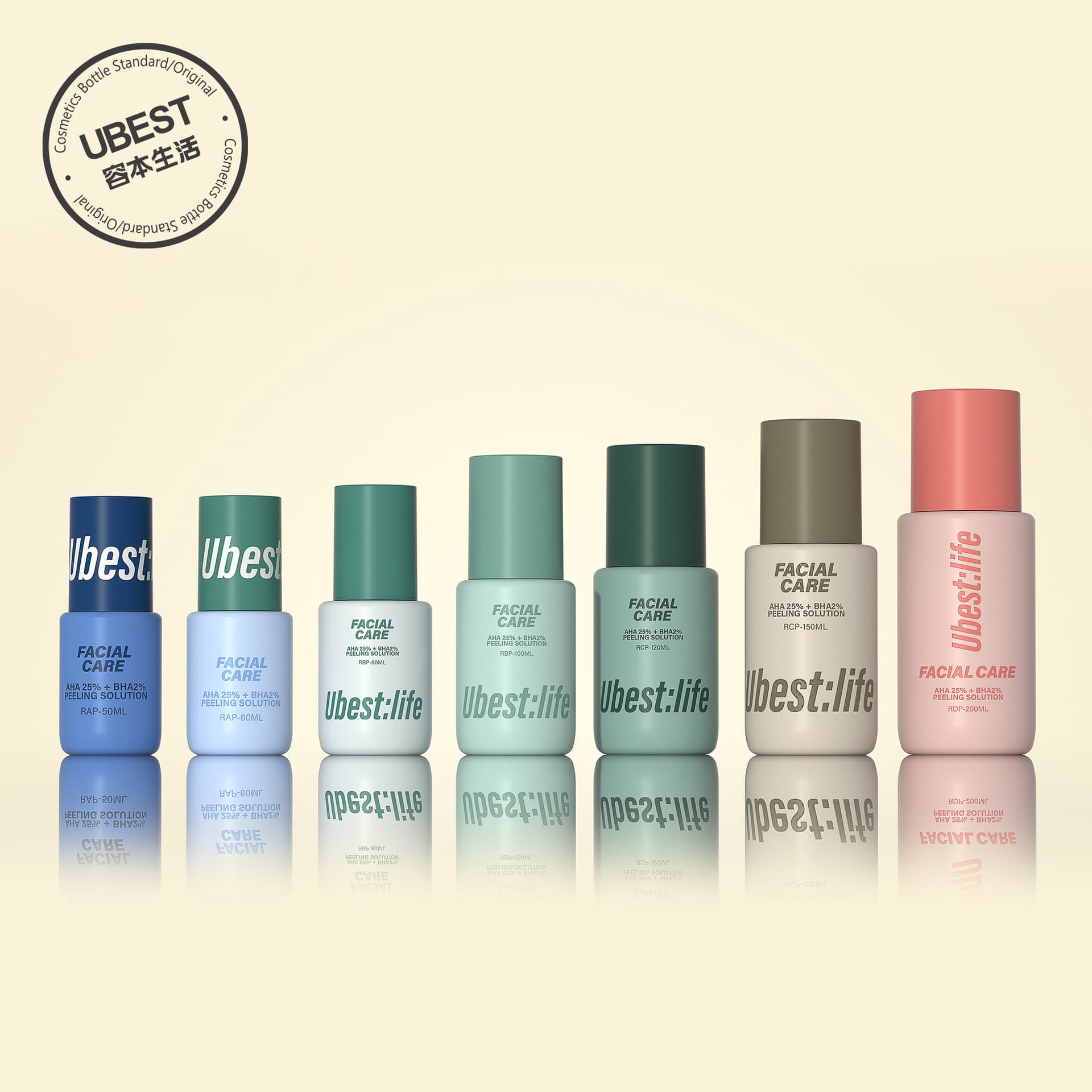 Rongben New 60ml Lotion Bottle, 100ml Cylindrical Bottle, 120ml Water Lotion Bottle, 200ml Spray Bottle, PET Material