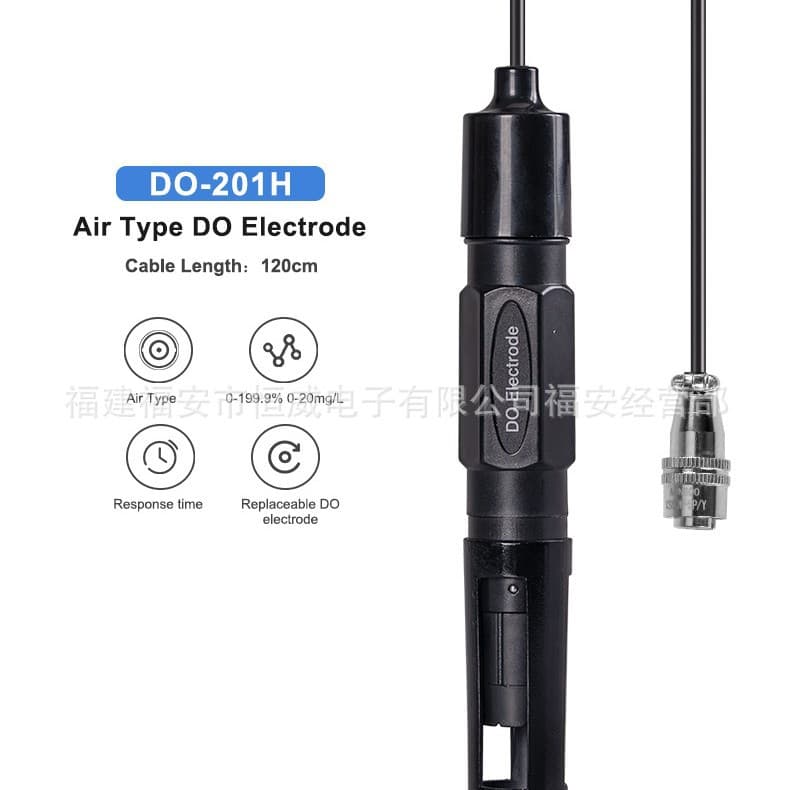 DO Electrode High-Precision Replaceable Head Sensor Probe for Wastewater and Aquaculture Oxygen Detection