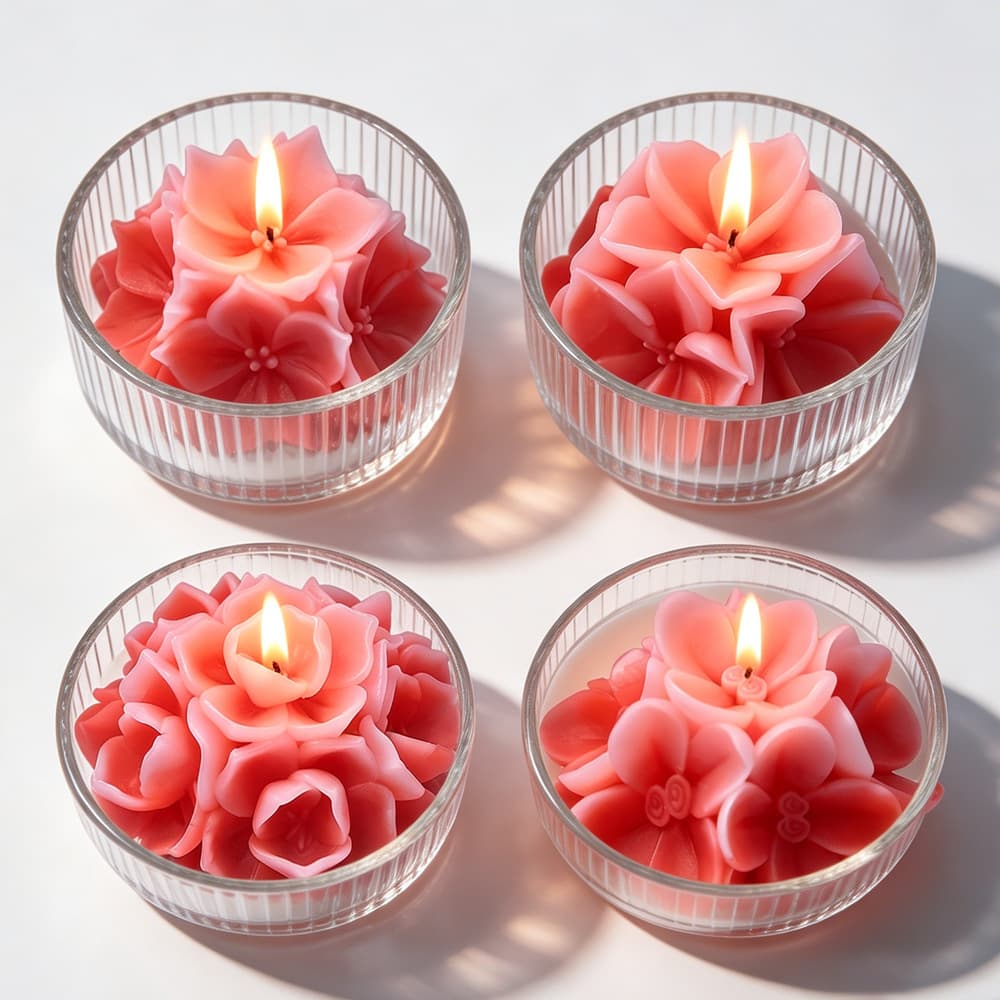 Floral Aromatherapy Candle Silicone Mold DIY Fondant Mousse Cake Diffuser Stone Handmade Soap Plaster Resin Mold