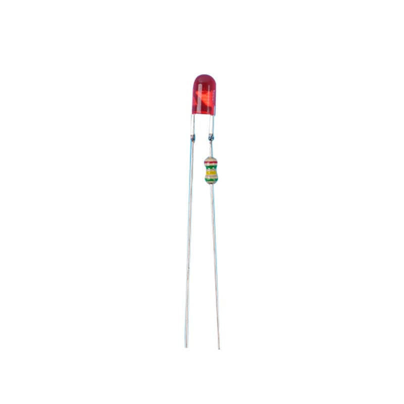 Custom processing LED lamp beads, light-emitting diodes with wires, soldering wires in parallel or series, red light shrink tube resistors
