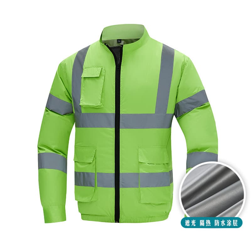 Cross-border New KC Reflective Strip Long Sleeve Air Conditioning Suit Heat Insulation Coating Summer Cooling Outdoor Sun Protection Waterproof Workwear
