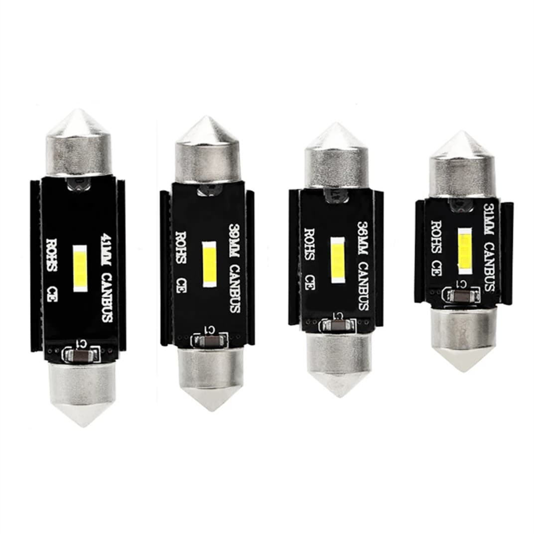 Car LED reading light double tip 1860 1smd high brightness roof light license plate light compartment light wide voltage decoding car light