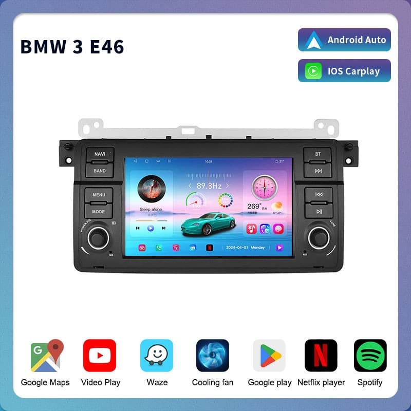 Car Radio Stereo for BMW 3 E46 IPS Android Auto GPS