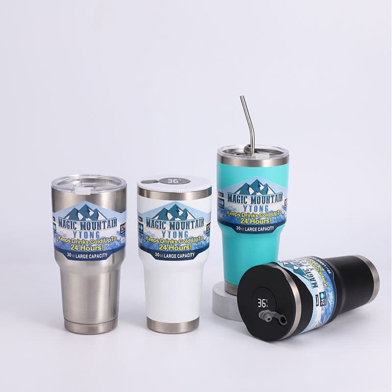Ice King Cup 316 Stainless Steel Cold Cup Dual-Purpose Summer Coffee Cup Car Portable Water Cup Large Capacity Straw Cup