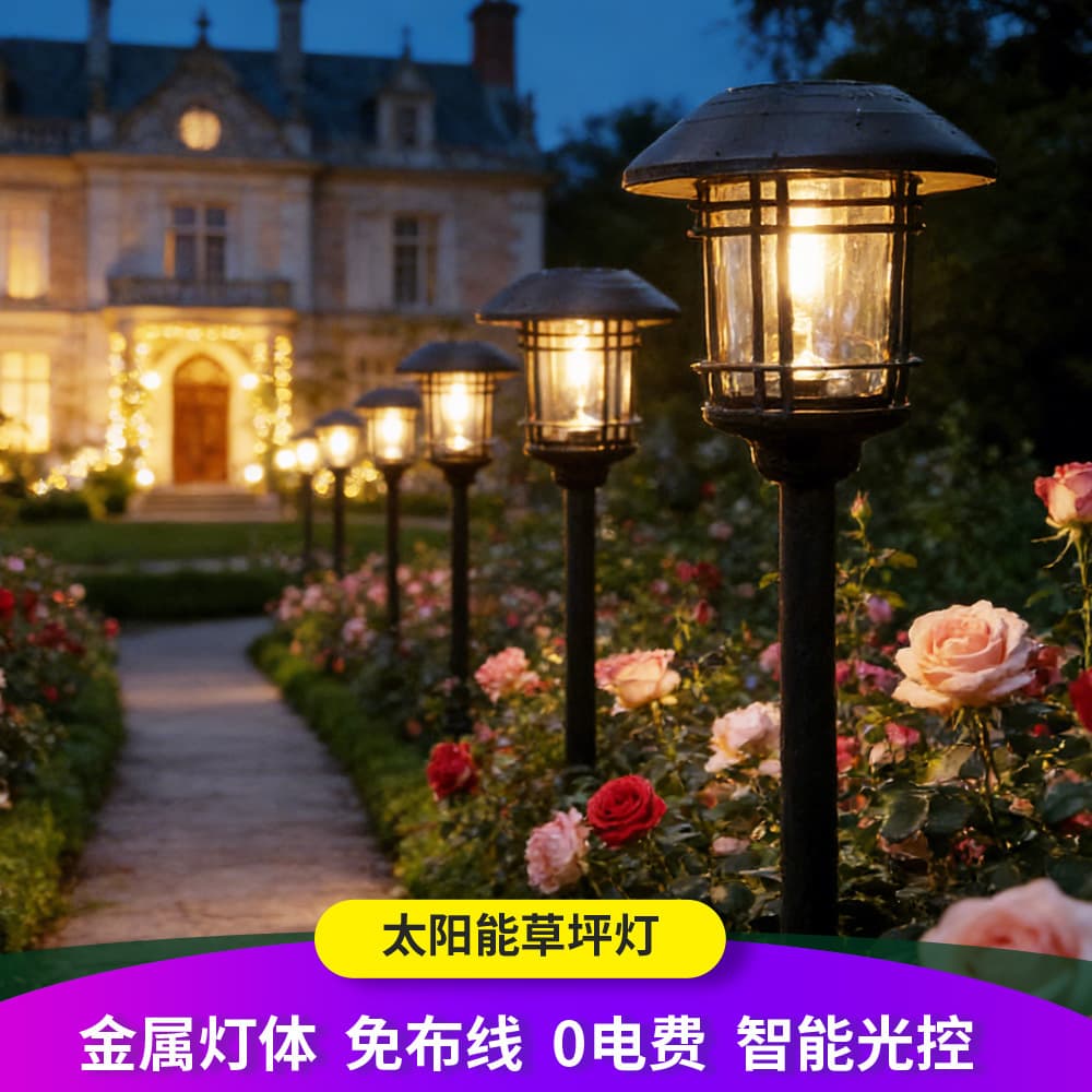 Solar Lawn Lights Outdoor Stainless Steel Garden Ground Insert Lights LED Landscape Lighting for Courtyard And Garden Decoration