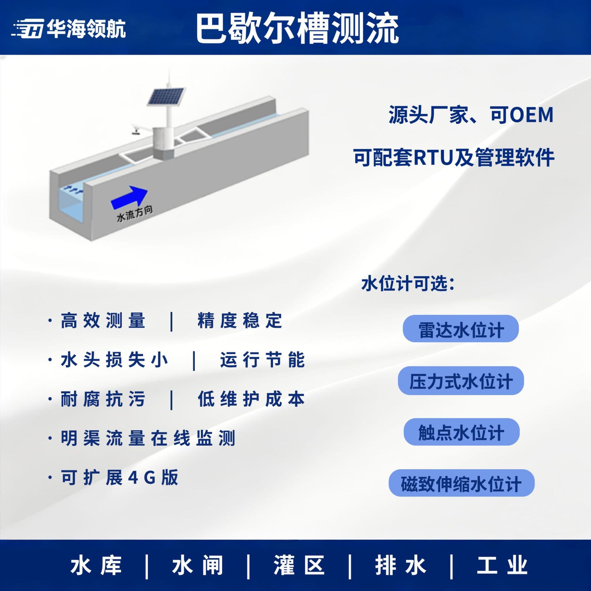 Radar Flow Meter Velocity Meter Ultrasonic Pipe Flow Meter Flow Measurement Box Parshall Flume Weir Plate Gate Flow Measurement