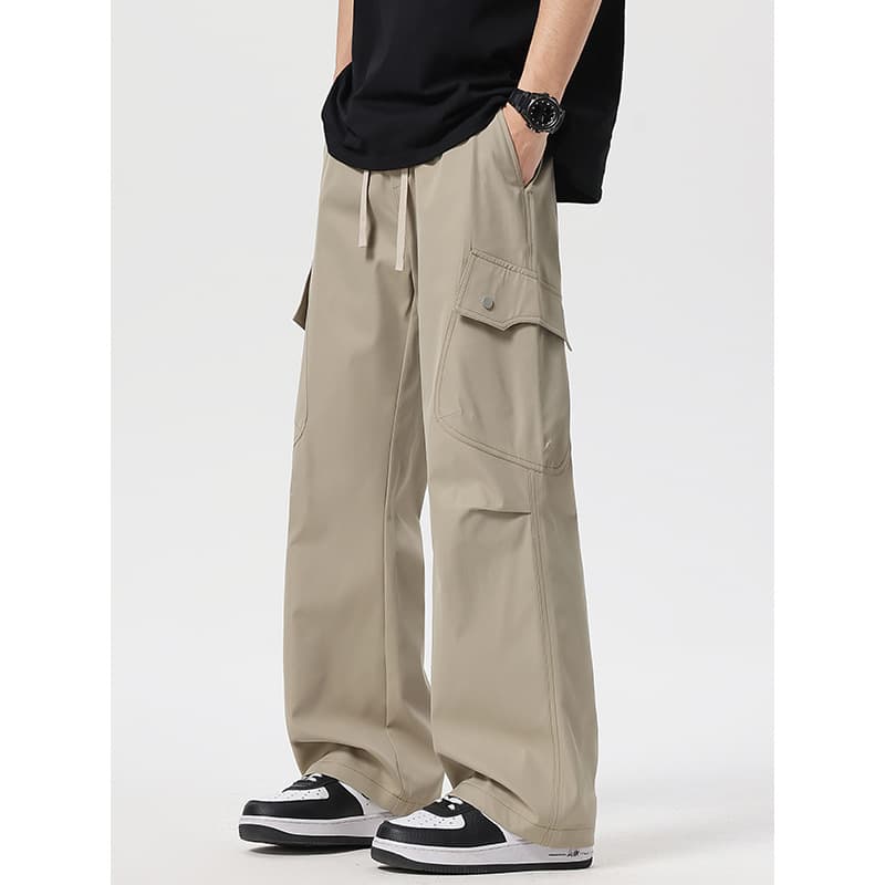 Mingge | American Streetwear Multi-Pocket Cargo Pants for Men, Trendy and Versatile Loose Straight-Leg Casual Long Pants