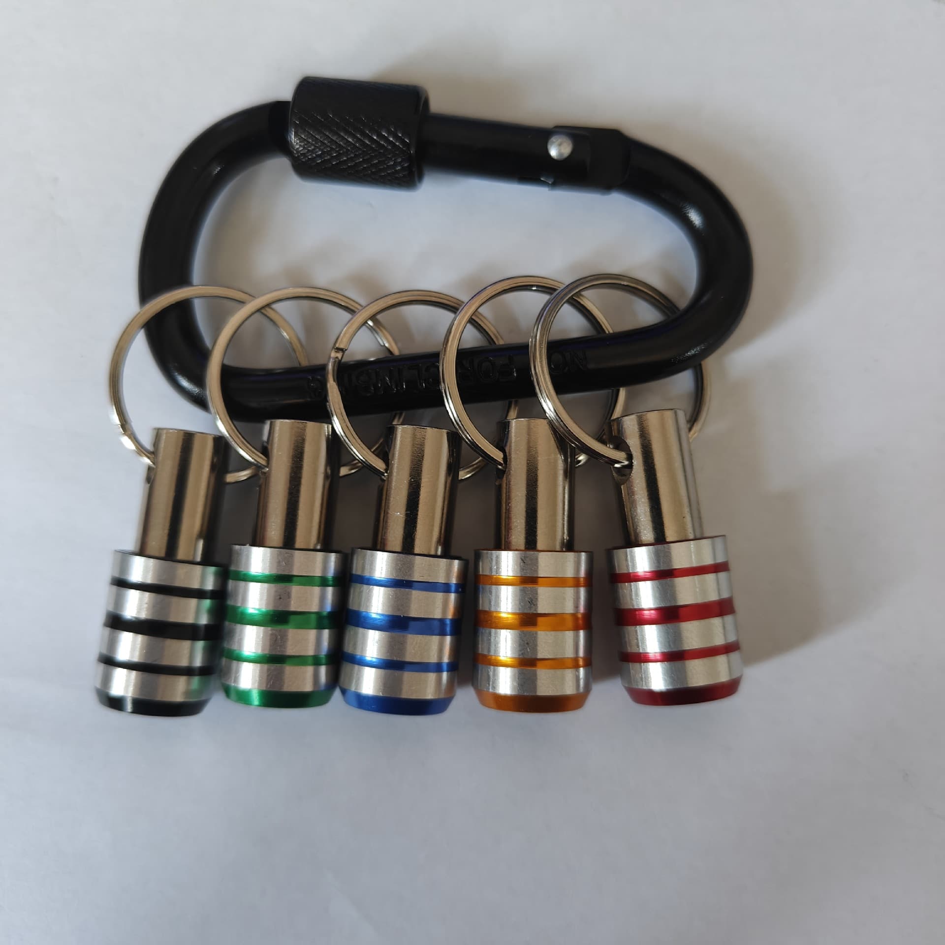 Cross-border 5pcs Colorful Keychain Quick-Change Adapter 1/4 Hex Shank Bit Quick-Release Socket Converter Carabiner
