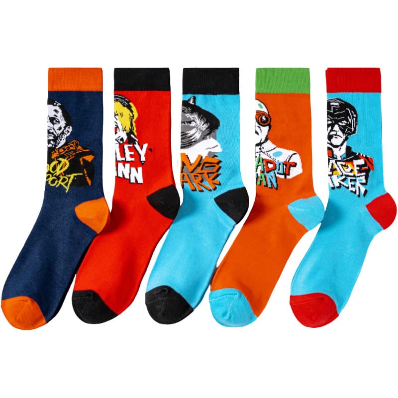 Suike Squad Large Size Men's Cotton Manufacturer Wholesale Four Seasons Anime Popular Women's Trendy Socks Men's Socks Mid-Calf Ins Export Socks