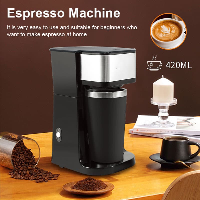 US 110V Coffee Maker American Coffee Milk Tea Machine Automatic Brewing with Cup