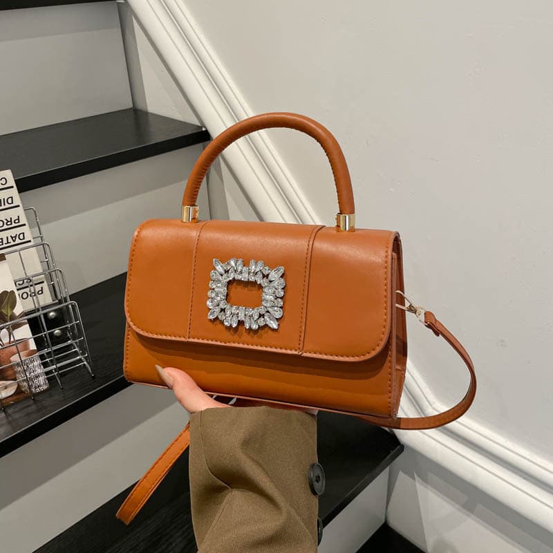Crossbody Handbag Small Square Bag for Women Fashion Rhinestone 2026 Summer New Trendy Luxury Elegant Shoulder Bag