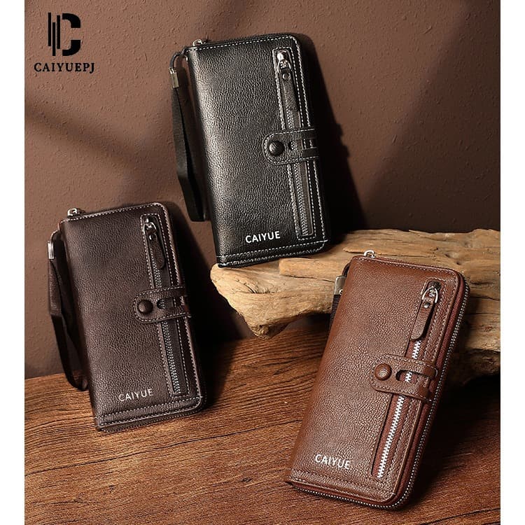 New Cross-Border Long Men's Wallet Multi-Card Casual Zipper Wallet Youth Large Capacity Clutch Coin Purse
