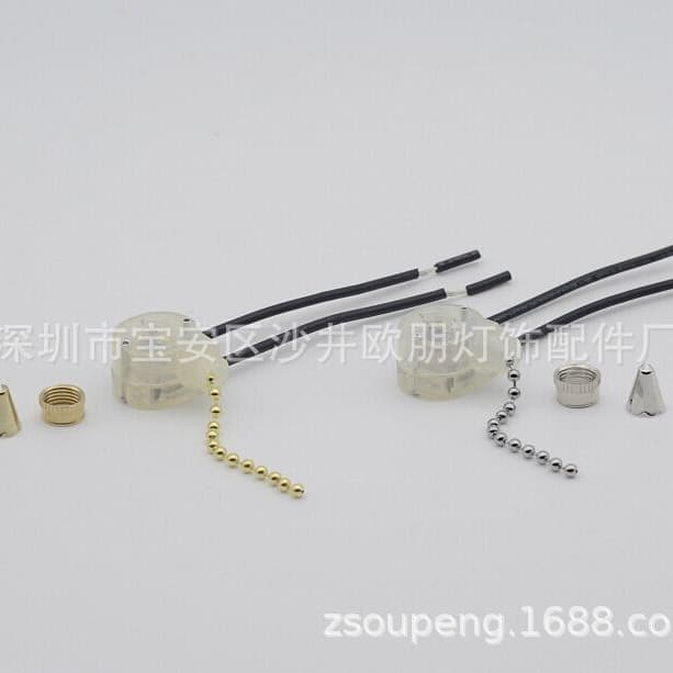 Zipper Switch Fully Transparent Pull-Cord Switch Wall Panel Dining Pendant Light Ceiling Light Overhead Light Switch
