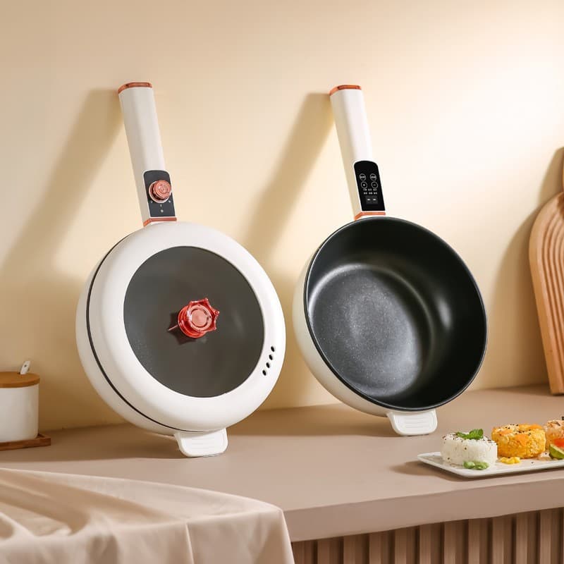 (Flash Sale Exclusive) Electric Wok All-in-One Multi-function Non-stick Electric Cooking Pot, Household Electric Pot for Steaming, Boiling, Frying, and Sautéing