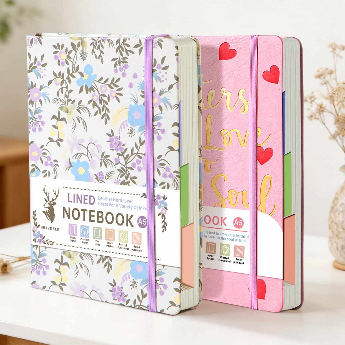 Amazon Bestseller A5 Notebook High-Quality Edge-Bound Journal Blank Dot Grid Notebook Customizable