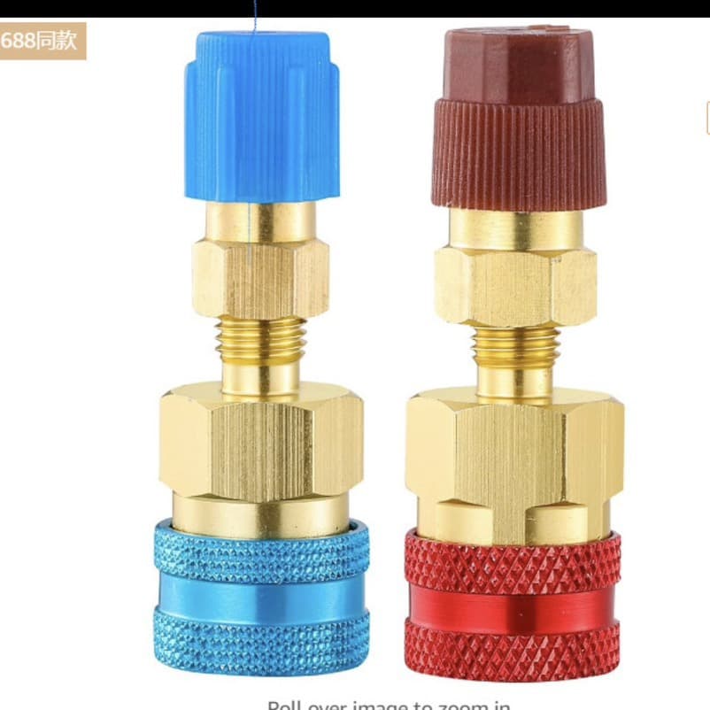 R1234yf Quick Coupler to R134A Car Refrigerant High/Low Pressure Connector AC Factory Wholesale Charging Nozzle