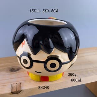 Cute Glasses Boy Ceramic Mug Anime Merchandise Cartoon Cup Ceramic Cup Owl Cup