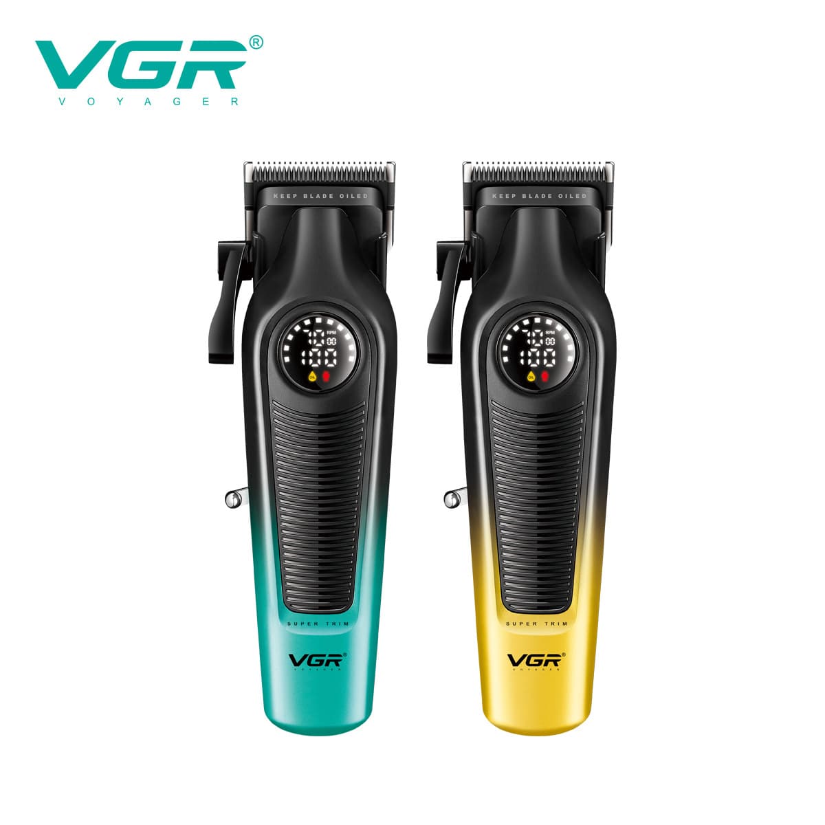 VGR196 New Cross-Border Hair Clipper for Men, Professional Electric Hair Trimmer with Digital Display, Rechargeable, Barber Clipper
