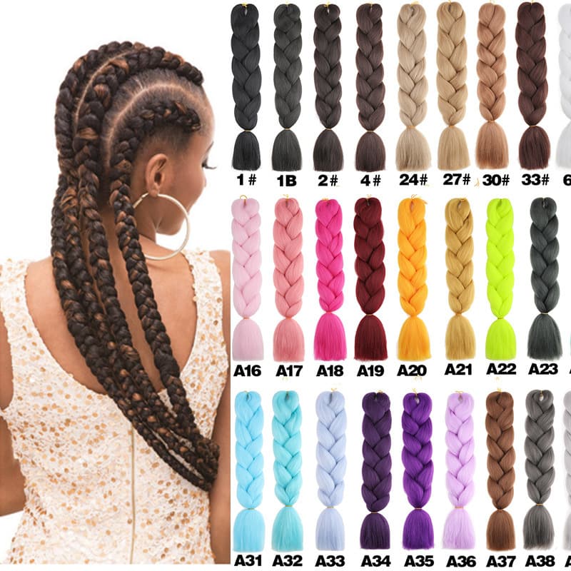 Purple Wig African Jumbo Braid Hair High Temperature Fiber Braid Dreadlock Factory