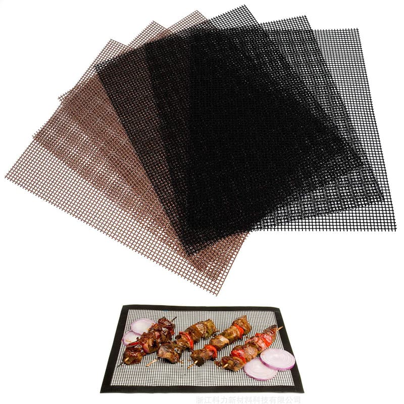 40*30 black barbecue grid mat barbecue mat Teflon grid grill mat mesh PTFE barbecue mesh BBQ grill mat