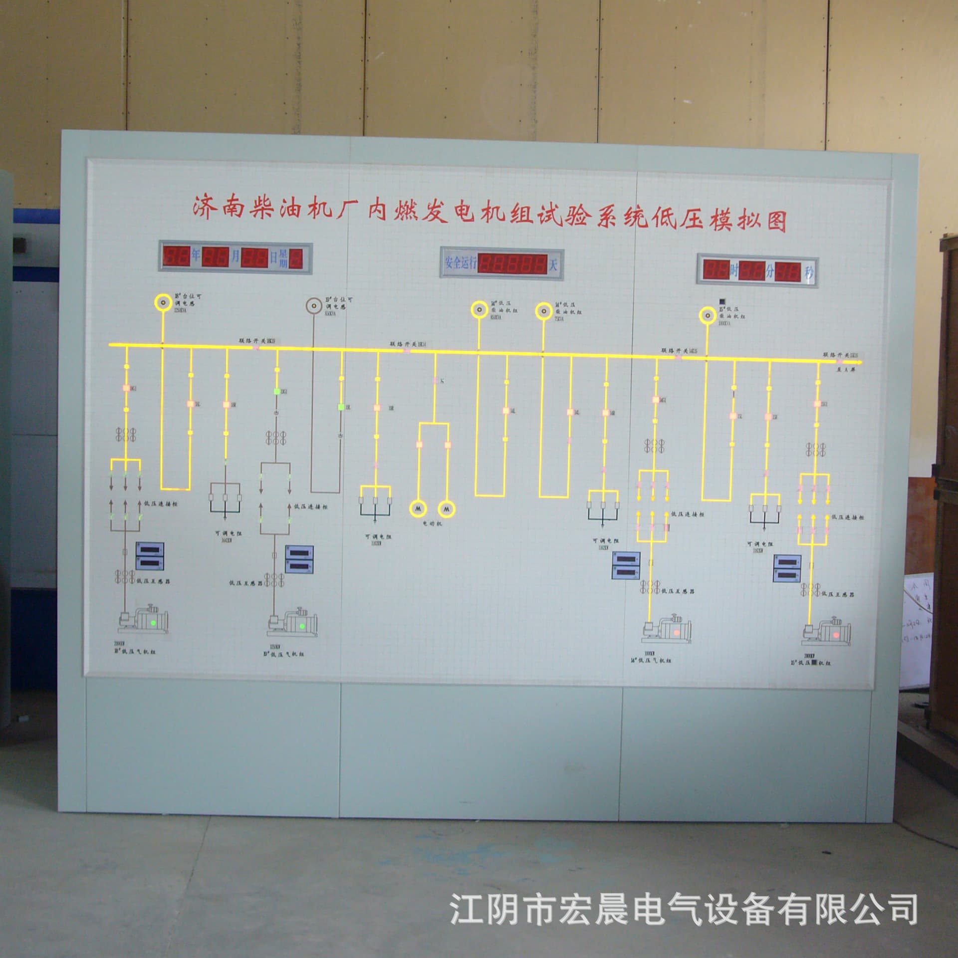 Analog Screen for Power Distribution Room Factory Flow Diagram Board Substation Virtual Screen Teaching Laboratory System Analog Screen