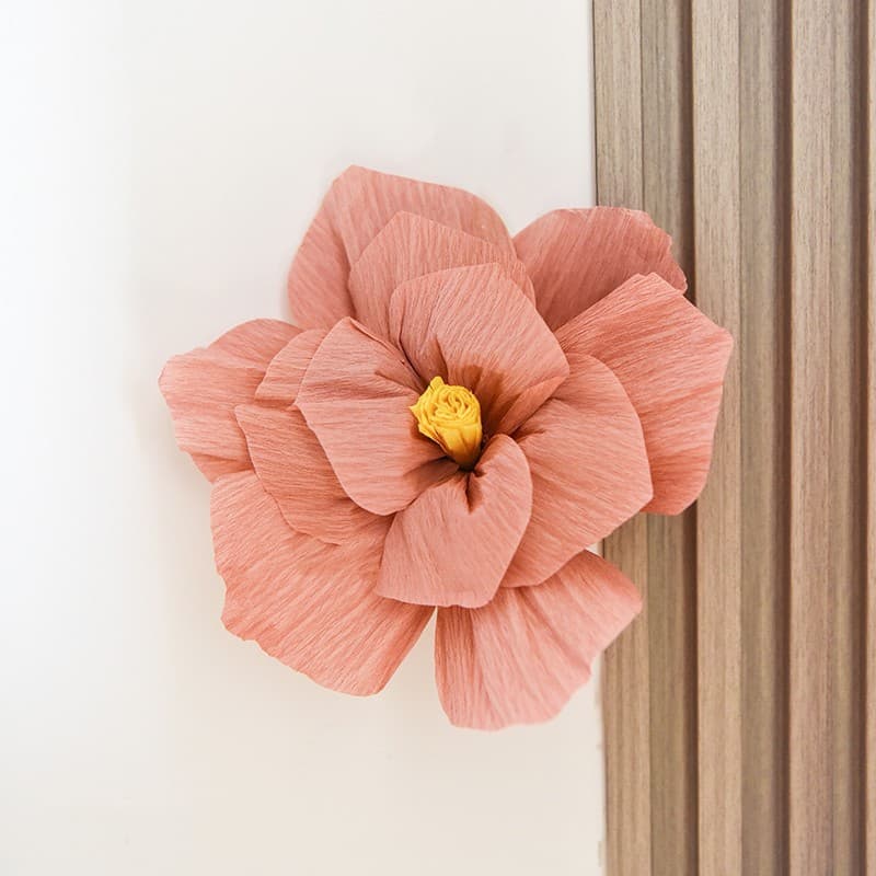 Crepe Paper Flowers 3D Wrinkled Paper Flowers Wedding Room Decoration Bridal Bedroom Background Wall Engagement Party Supplies