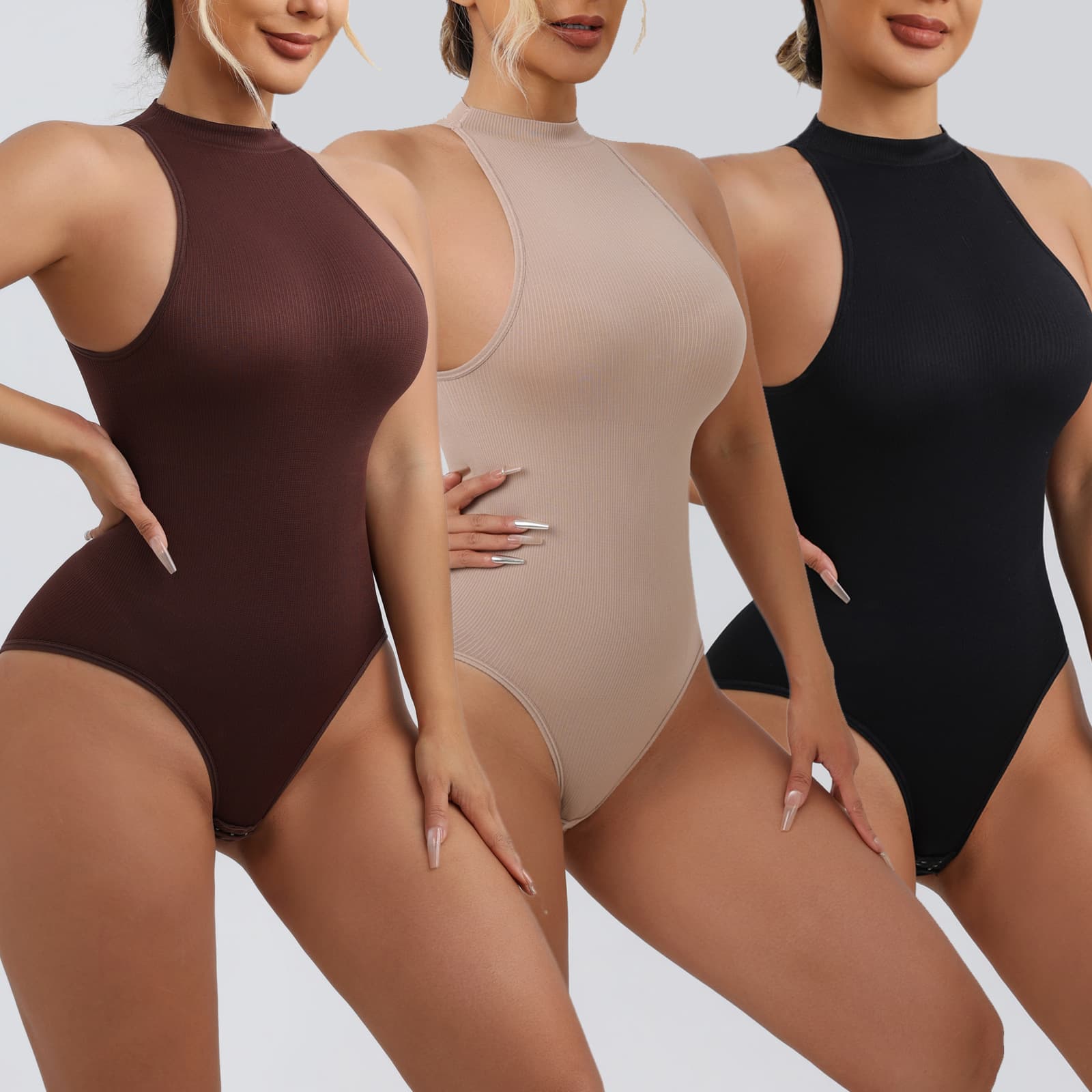 Cross-border Europe and America High Elasticity Slimming Bodysuit with Garters, Tummy Control, Waist Shaper, Camisole Shapewear