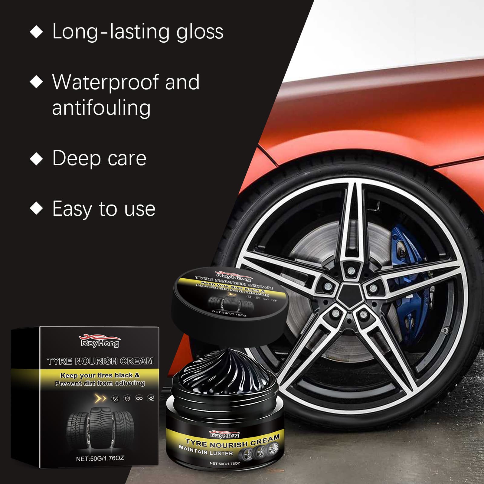 Car tire retreading wax, long-lasting protection, anti-fouling, tire aging, dust polishing, wheel retreading wax, polishing