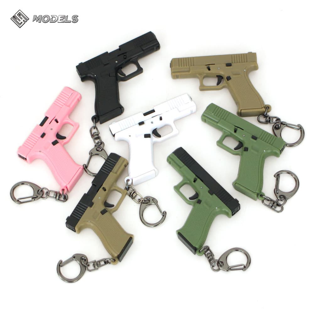 Mini Gun Keychain GLOCK Plastic Model Toy G17 Glock Keychain Export Supply