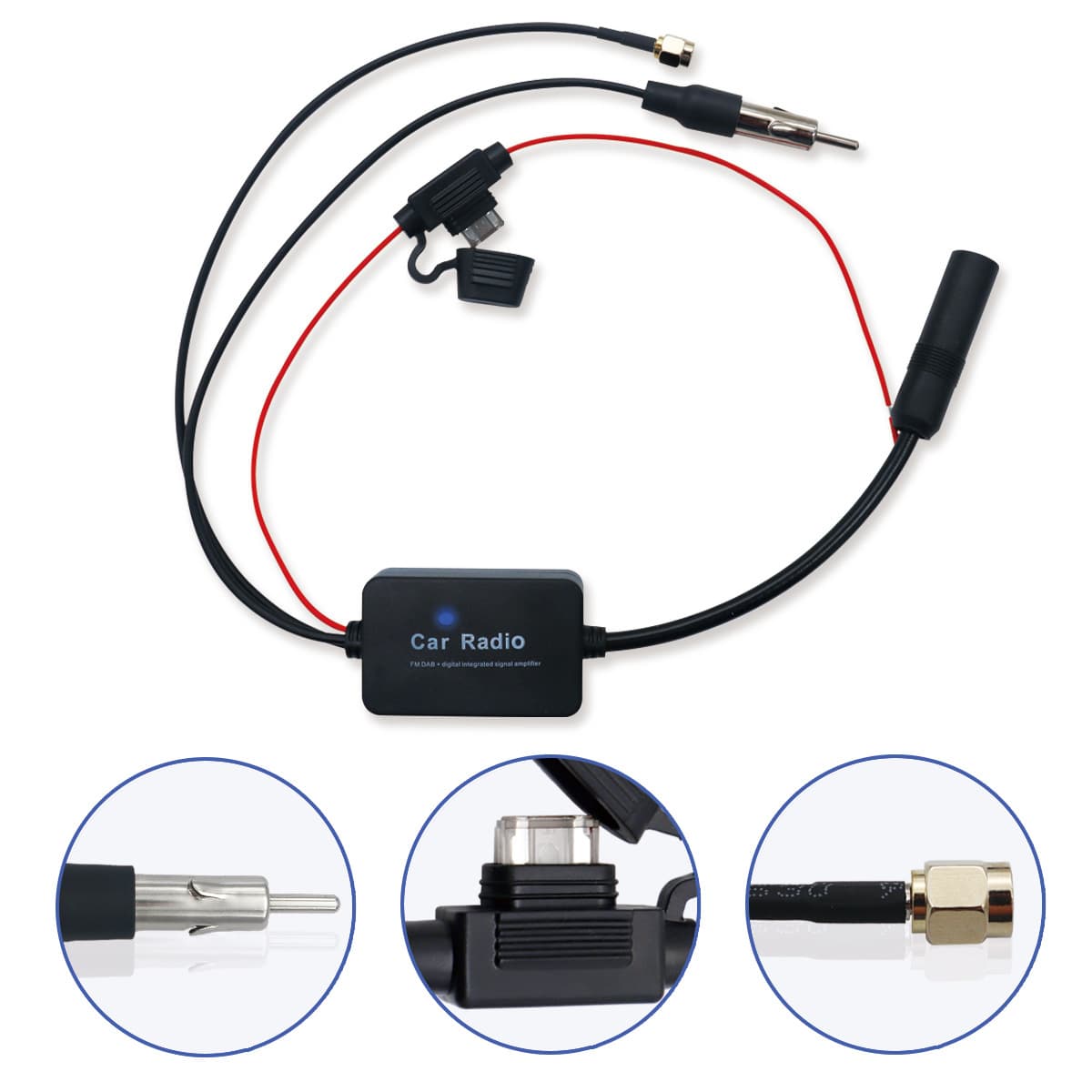 Factory Direct ANT-208FM Car Radio Antenna Amplifier AM DAB FM Antenna Amplifier