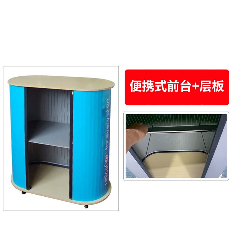 Exhibition Table Corrugated Plastic Foldable Load-Bearing Trade Show Sample Display Stand LOGO Custom Commercial Foldable Portable