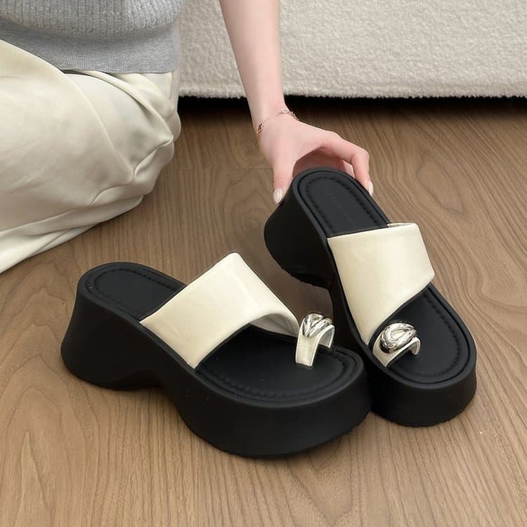 Leopard Print Open Toe Slide Sandals for Women Summer 2026 New Style with Dress Platform Casual Beach Roman Sandals