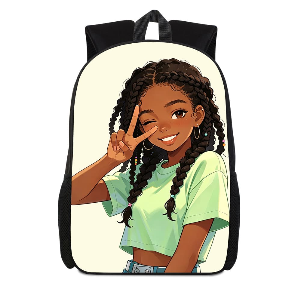 AliExpress's new sweet braided black girl large-capacity schoolbag can be purchased in bulk
