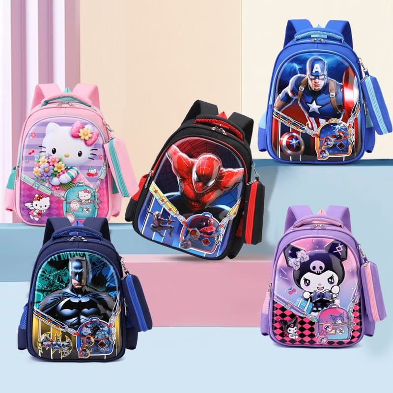 Kuromi Cartoon Children's Backpack 15-Inch Hard Shell for Elementary School Students Ages 5-10