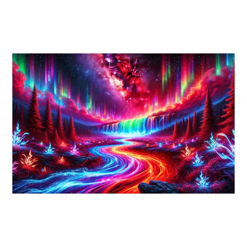 UV Fluorescent Tapestry Neon Phantom Peach Skin Velvet Wall Hanging Background Cloth Cross-Border Supply Pattern