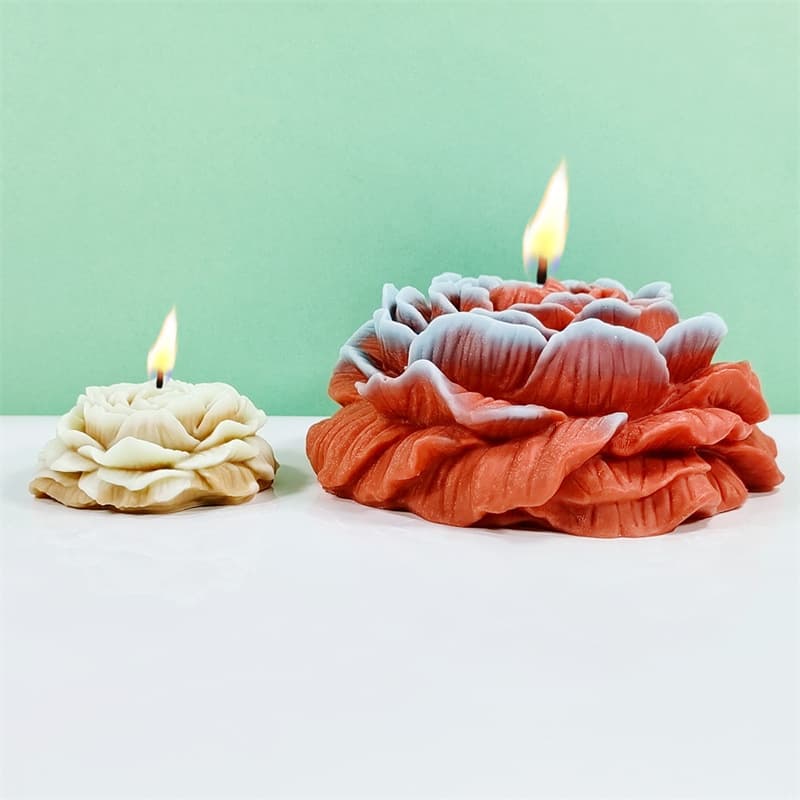 Peony Aromatherapy Candle Silicone Mold DIY Chocolate Mousse Cake D312-313 Aromatherapy Candle Mold