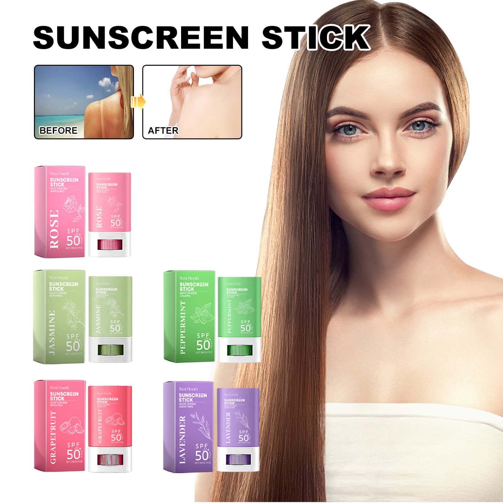 West&Month Protective Cream Outdoor Long-Lasting Moisturizing and Nourishing Cream for the Skin, Refreshing and Non-Greasy, Isolation and Protection