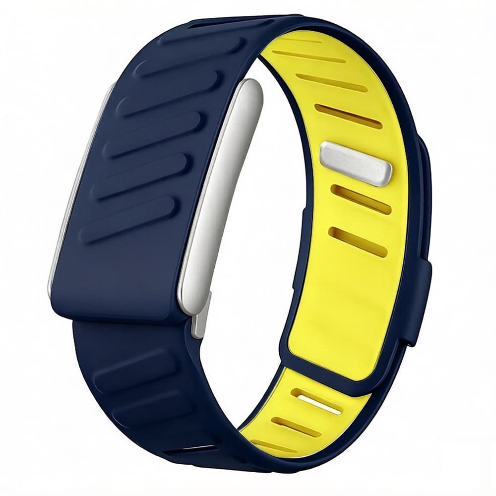 Cross-border bestseller compatible Whoop 5.0 two-tone silicone band ECG MG with U-shaped metal frame