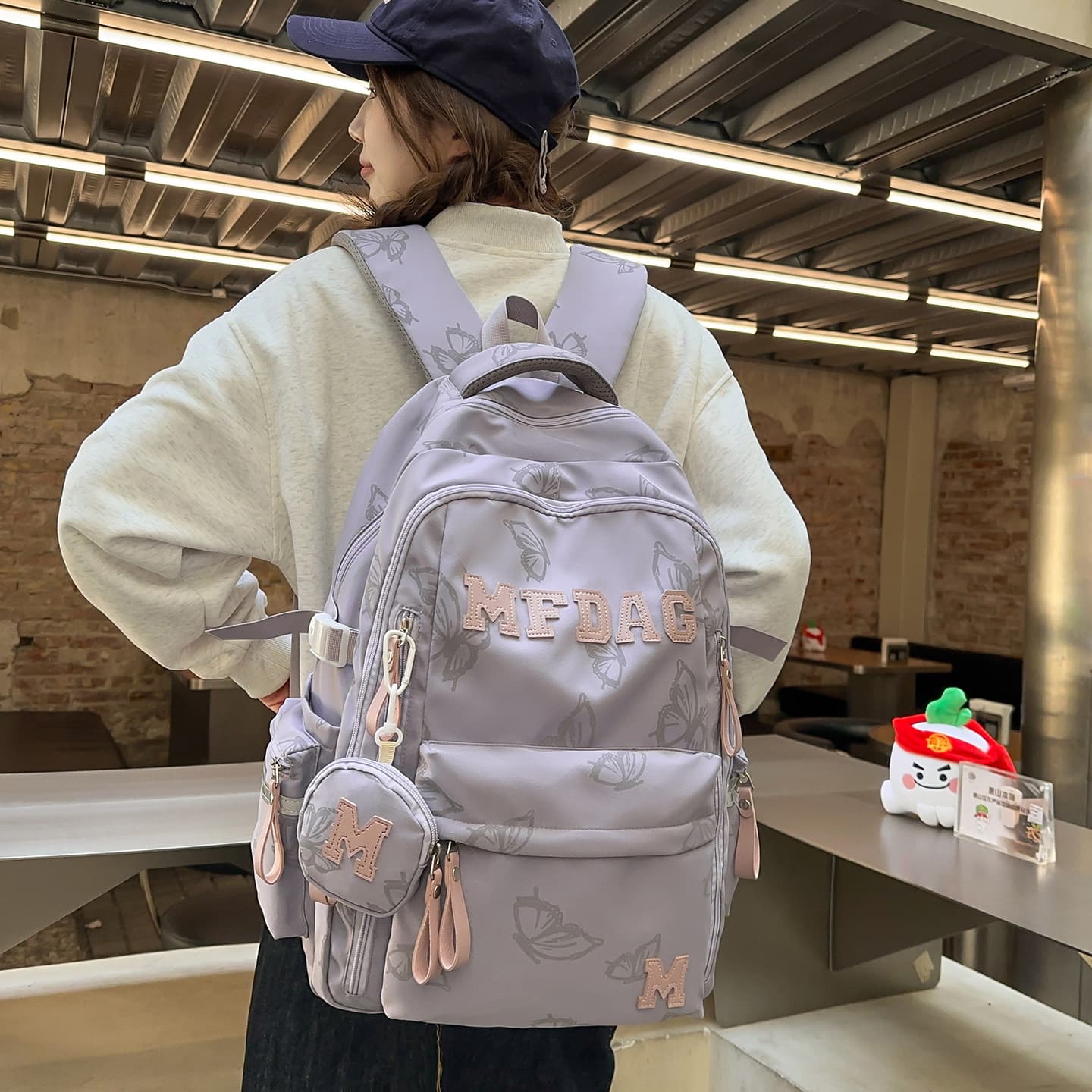 2026 New Model Alphabet School Bag for Middle and High School Students and College Students, Large Capacity, Lightweight, Spine-Protecting Backpack for Boys and Girls