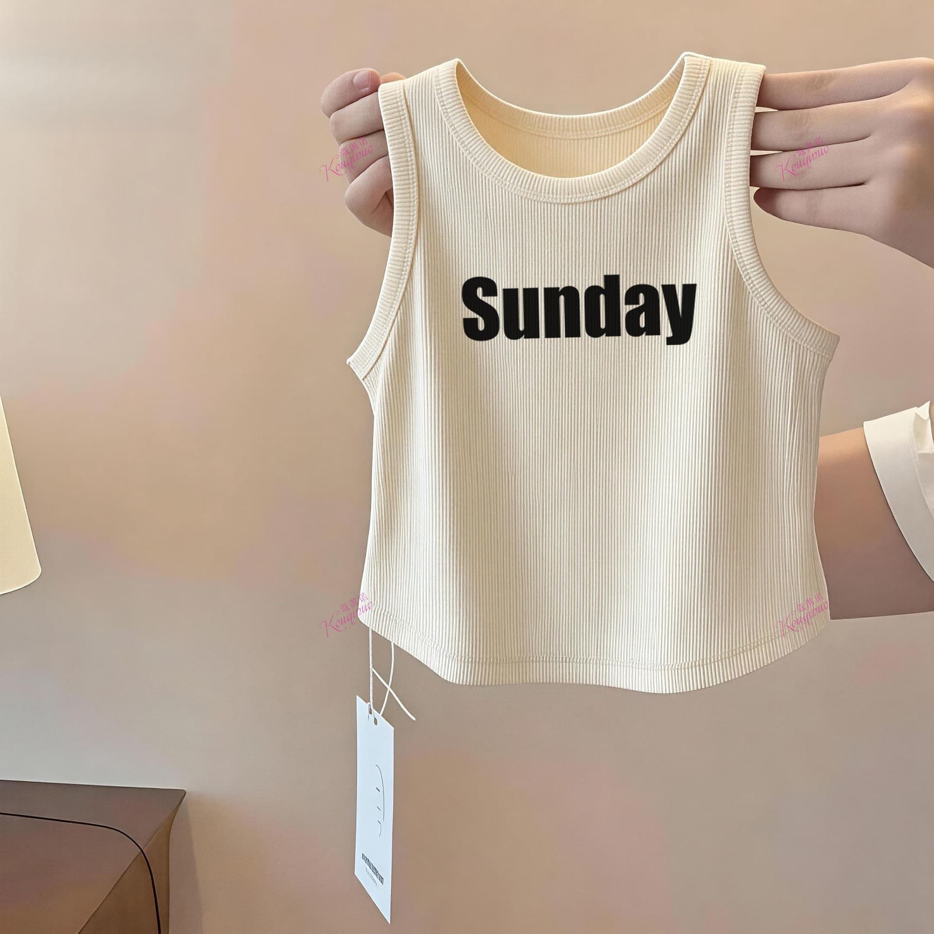 Soft Kids Letter Vest Summer Versatile Printed Sleeveless Top Baby Boys Girls Home Wear Outing Camisole Trendy