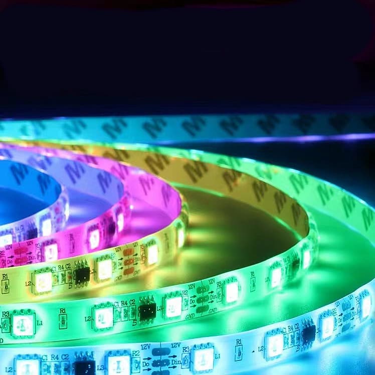 Gaming Desk Atmosphere LED Strip Self-Adhesive Low Voltage Remote Control RGB Light Strip 5050 2835 Flowing Light Strip