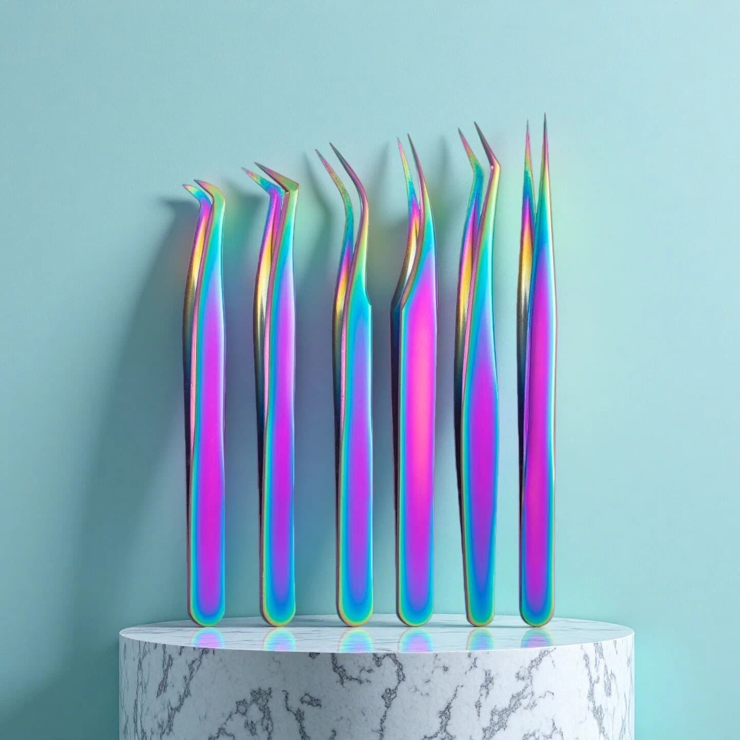 Color titanium tweezers, false eyelash tweezers, eyelash gold feather clip, eyelash clip, color titanium eyelash tweezers set, eagle beak tweezers