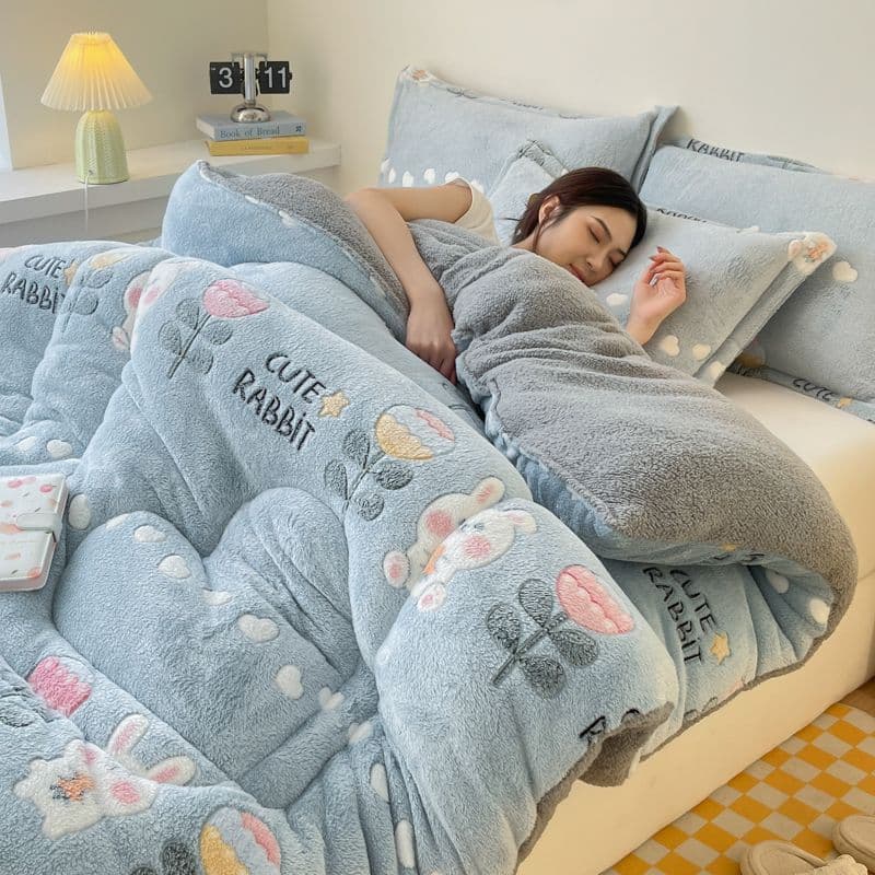 Warm quilt core quilt lamb velvet extra thick thickened quilt double-sided velvet winter quilt plus plush winter student dormitory