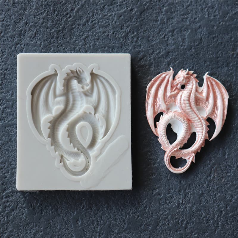 Cartoon Dragon Silicone Mold Cupcake Chocolate Decorative Baking Mold DIY Cake Decorating Cookie Baking Tools Long Rectangle