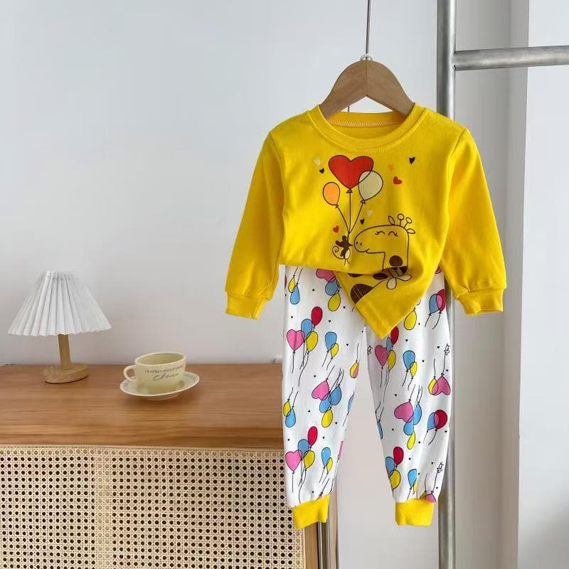 New Fall/Winter Kids' Underwear Set, Korean Style Baby Thermal Top and Pants, Pure Cotton Boys' and Girls' Homewear