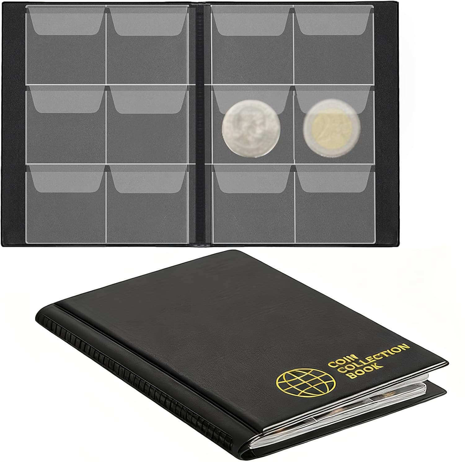 Cross-border 60 coin collection book, ancient coin coin clip, coin collection book, commemorative coin storage book