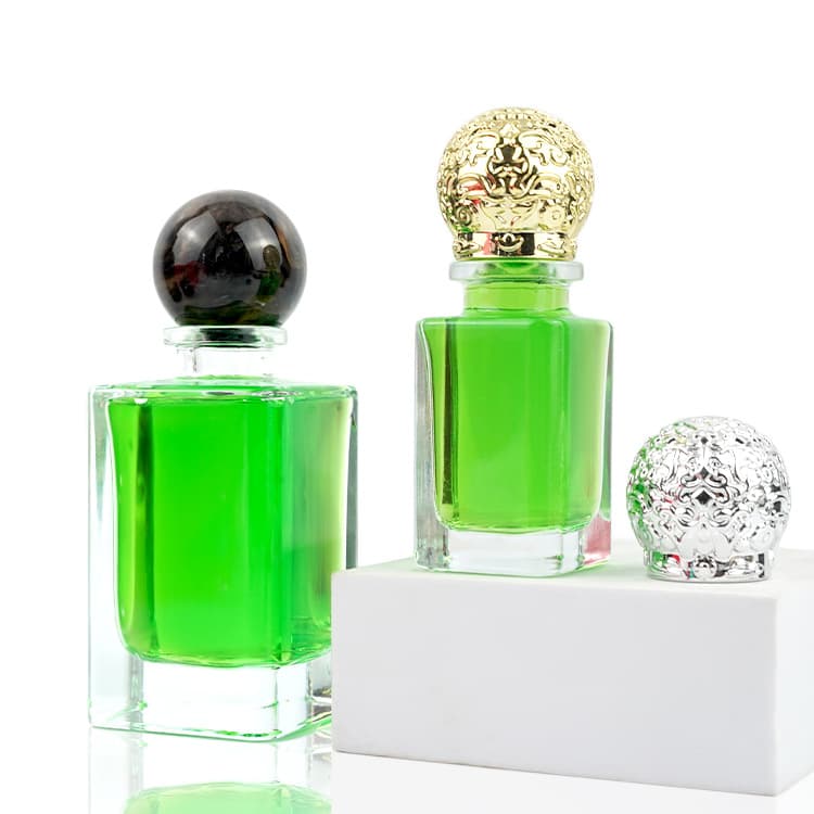 30ml 100ml Square Double Clear Glass Perfume Spray Bottle
